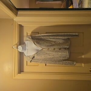 POL open weave hooded cardigan